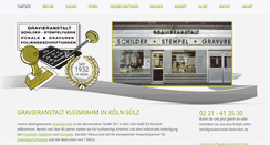 Desktop Screenshot of gravieranstalt-kleinrahm.de